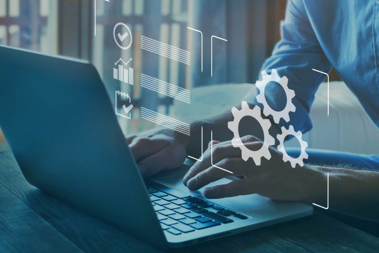 Automation, industrial business process workflow optimisation stock photo