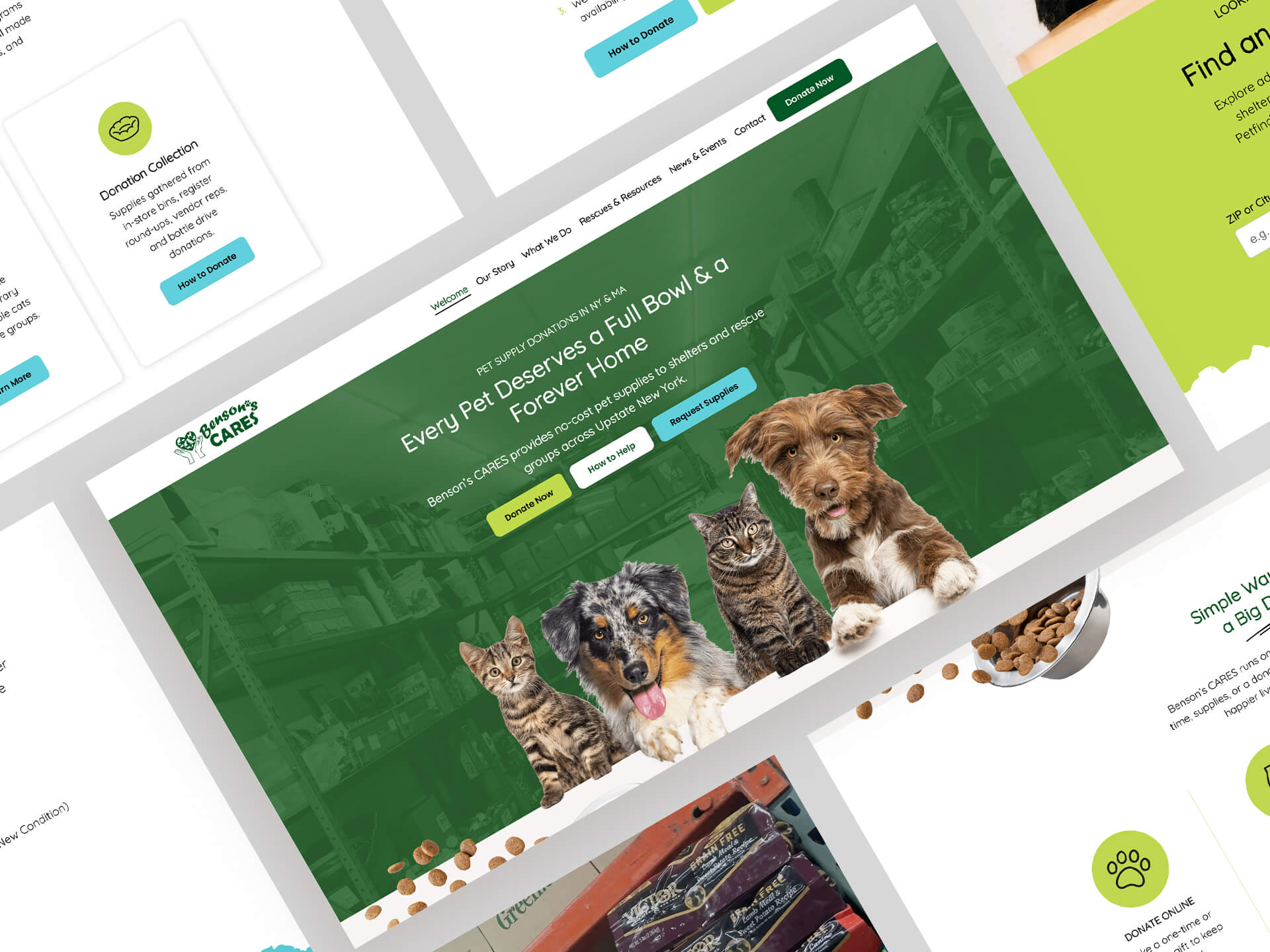 Benson's CARES website mockup