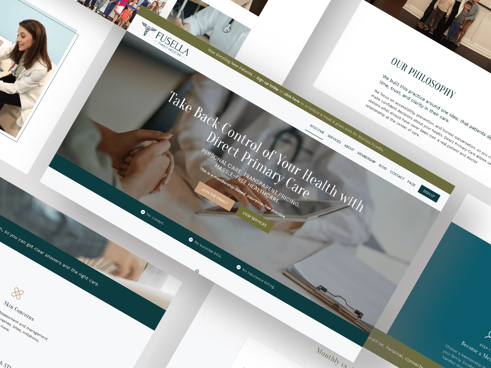 Fusella Family Medicine Website Mockup