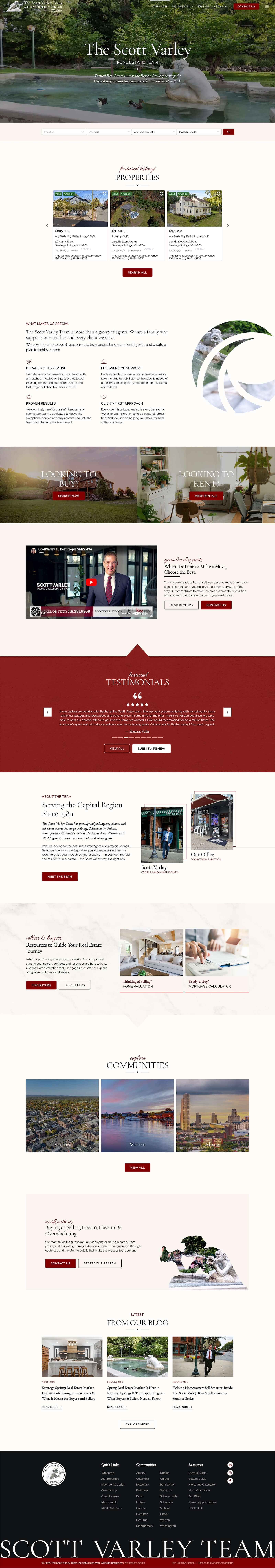 Scott Varley Team website — designed and built by Five Towers Media